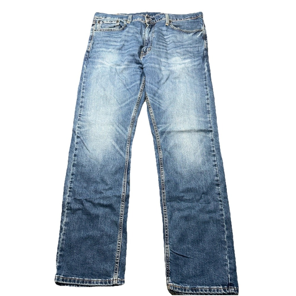Levis 513 Mens Slim Straight Jeans 36x32 Blue Denim 08513-0715